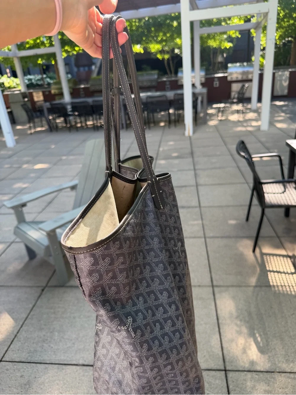 Goyard St. Louis Tote in Gray